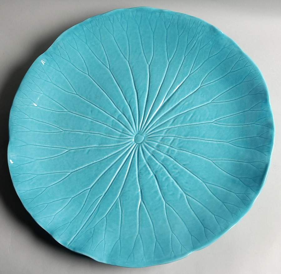 Lotus Aqua (Second Series) 16" Chop Plate (Round Platter) by Metlox - Poppytrail - Vernon-1