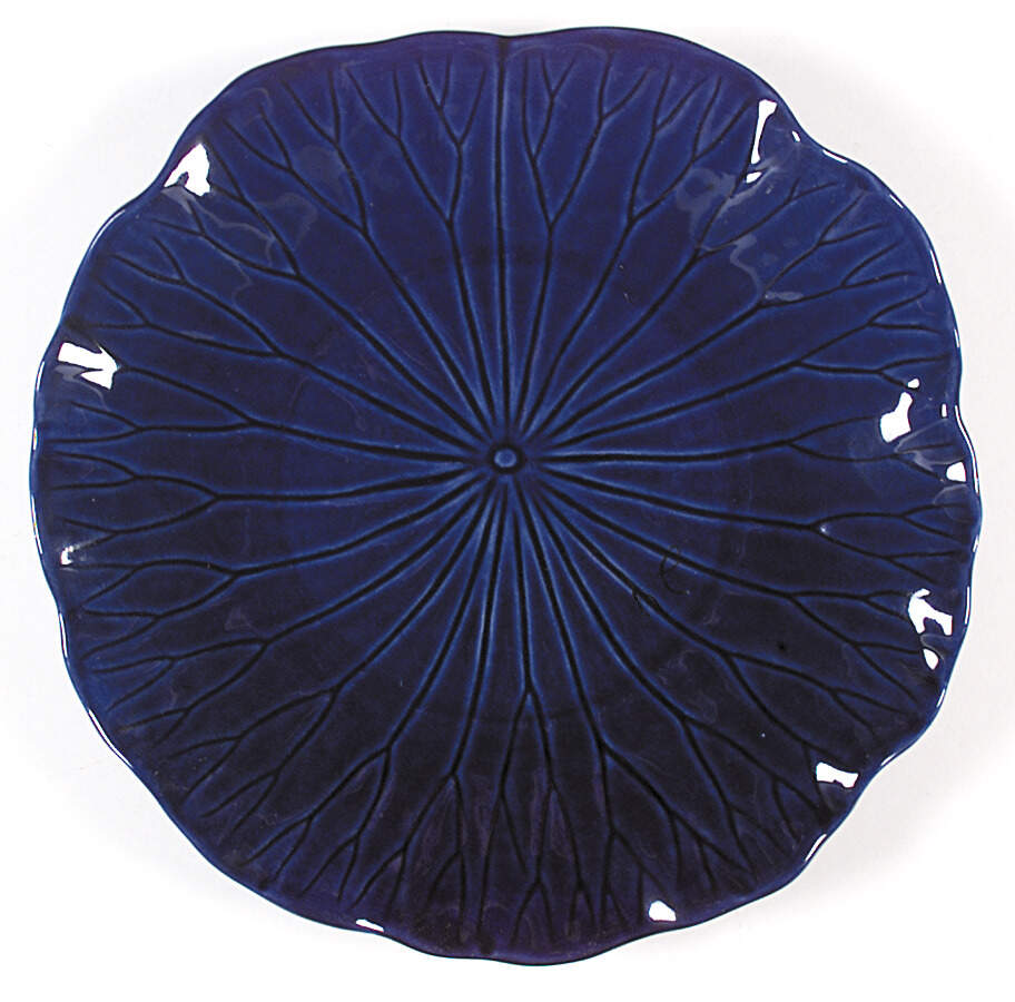 Lotus Midnight Blue (Dark Blue) Dinner Plate by Metlox - Poppytrail - Vernon-1