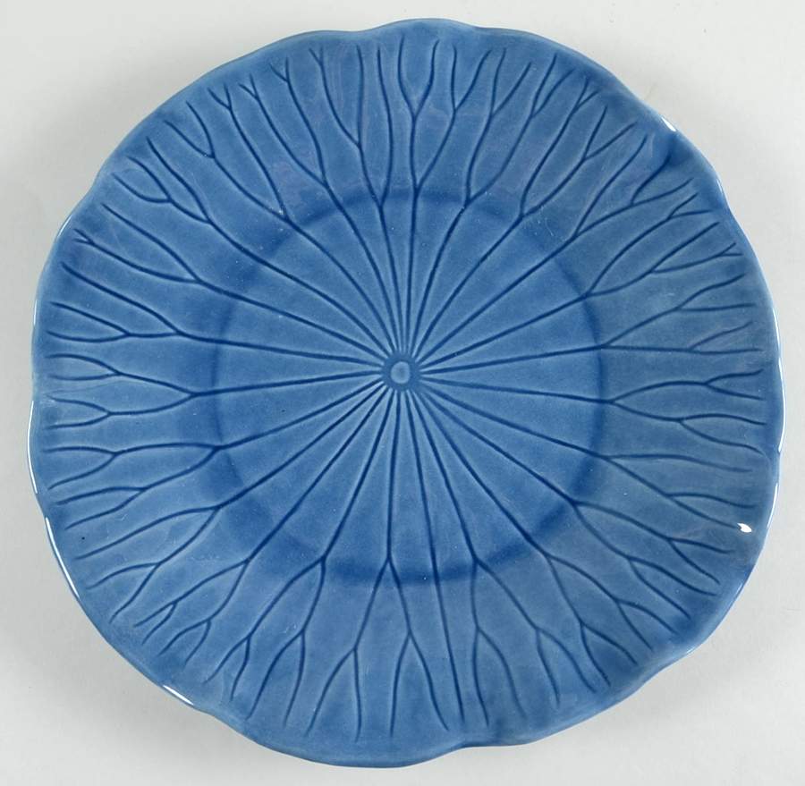 Lotus Medium Blue 12" Chop Plate (Round Platter) by Metlox - Poppytrail - Vernon-1