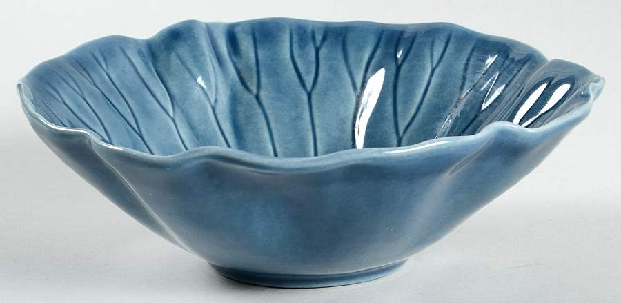 Lotus Medium Blue Coupe Cereal Bowl by Metlox - Poppytrail - Vernon-1
