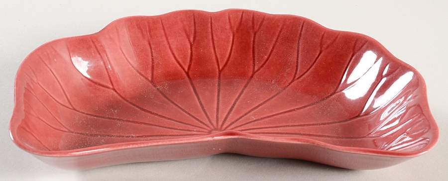 Lotus Cranberry Crescent Salad Plate by Metlox - Poppytrail - Vernon-1