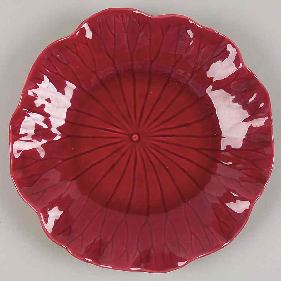 Lotus Cranberry Salad Plate by Metlox - Poppytrail - Vernon-1