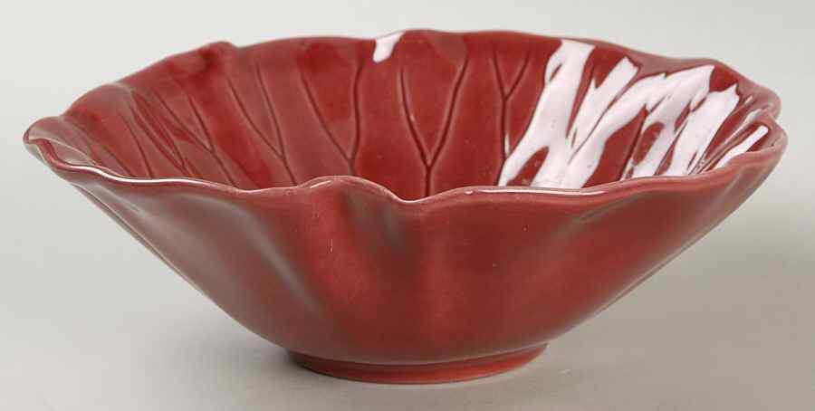 Lotus Cranberry Coupe Cereal Bowl by Metlox - Poppytrail - Vernon-1