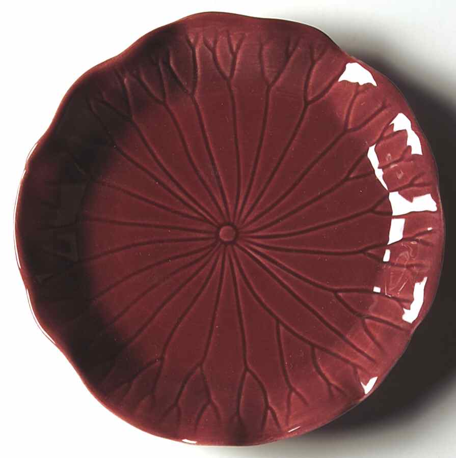 Lotus Cranberry Bread & Butter Plate by Metlox - Poppytrail - Vernon-1