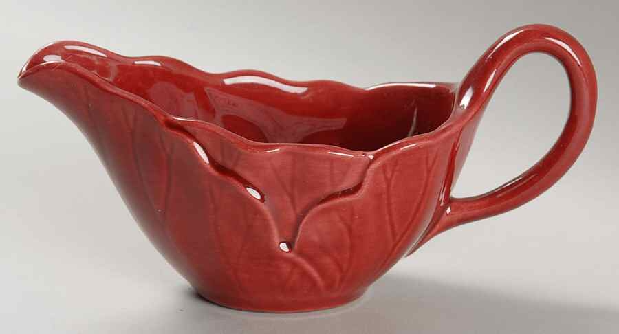 Lotus Cranberry Gravy Boat by Metlox - Poppytrail - Vernon-1