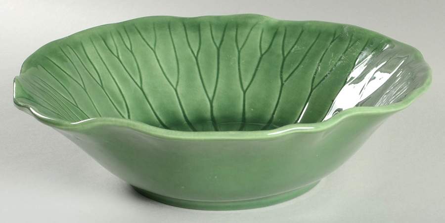Lotus Evergreen 10" Round Vegetable Bowl by Metlox - Poppytrail - Vernon-1