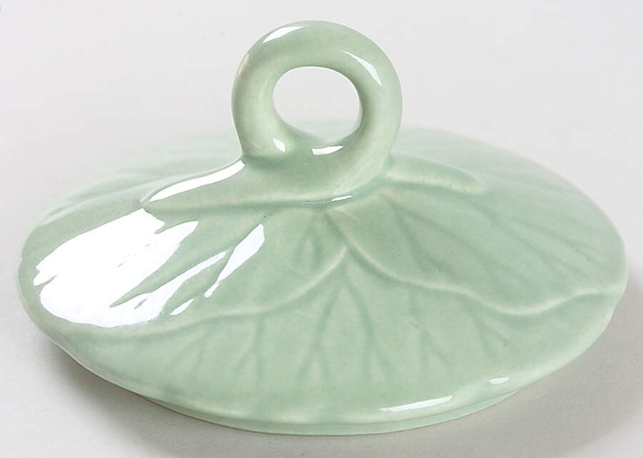 Lotus Jade Green Lid for Sugar Bowl by Metlox - Poppytrail - Vernon-1