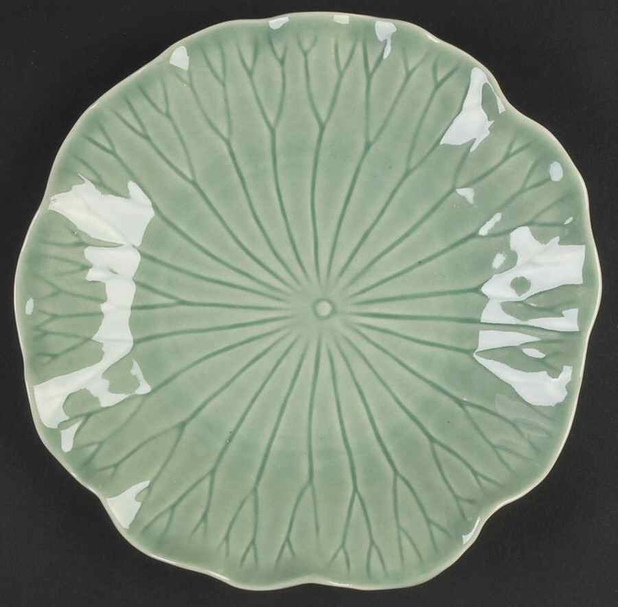 Lotus Jade Green Salad Plate by Metlox - Poppytrail - Vernon-1