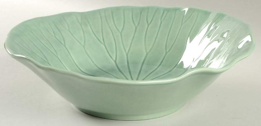 Lotus Jade Green 10" Round Vegetable Bowl by Metlox - Poppytrail - Vernon-1