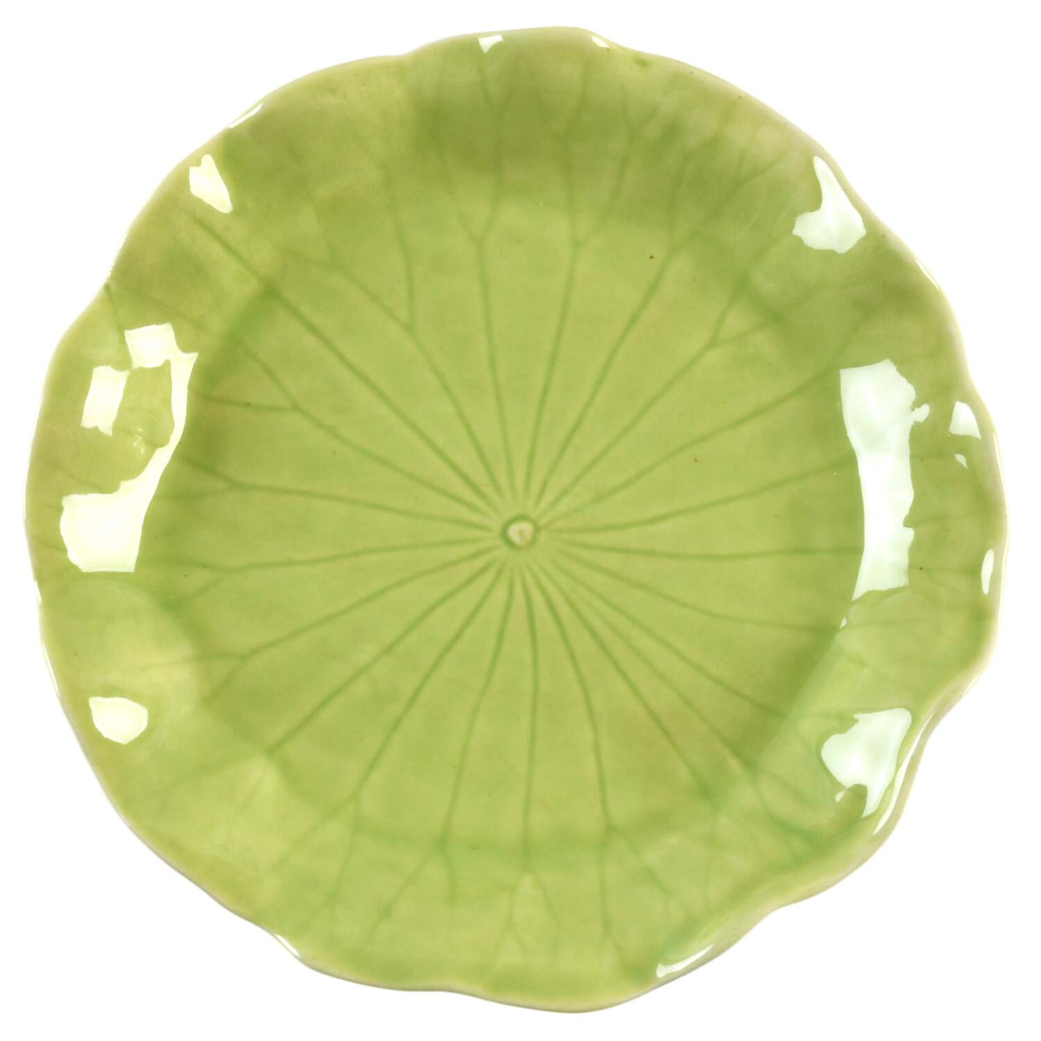 Lotus Lime Green Bread & Butter Plate by Metlox - Poppytrail - Vernon-1