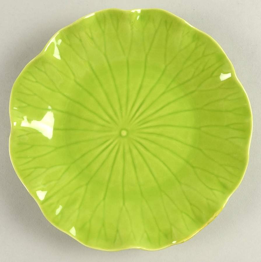 Lotus Lime Green Salad Plate by Metlox - Poppytrail - Vernon-1