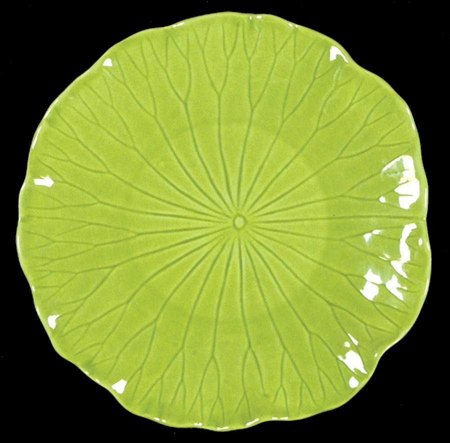 Lotus Lime Green Dinner Plate by Metlox - Poppytrail - Vernon-1
