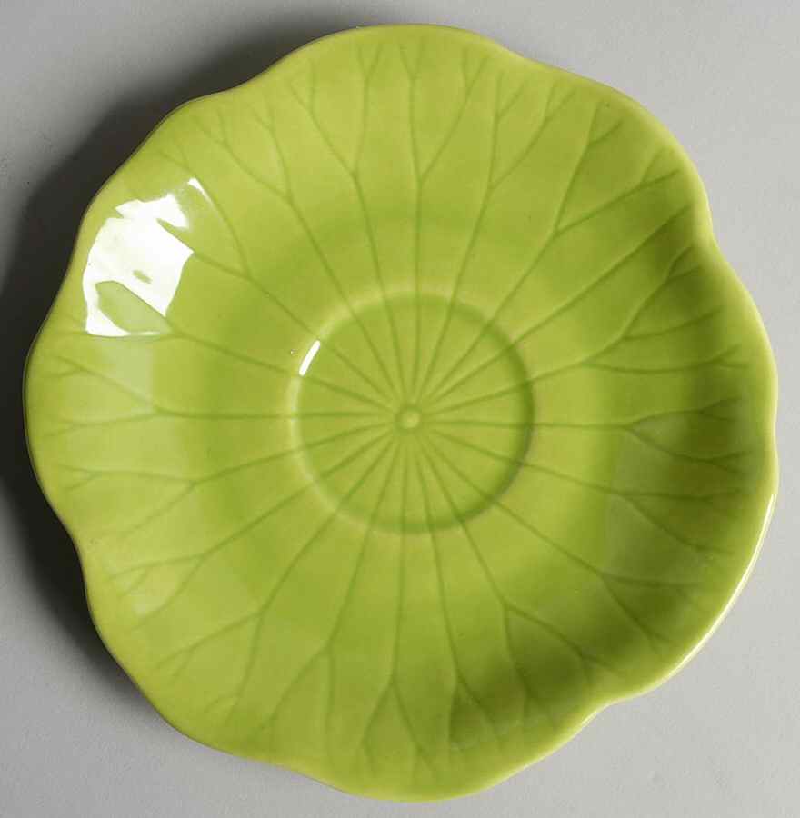 Lotus Lime Green Saucer by Metlox - Poppytrail - Vernon-1