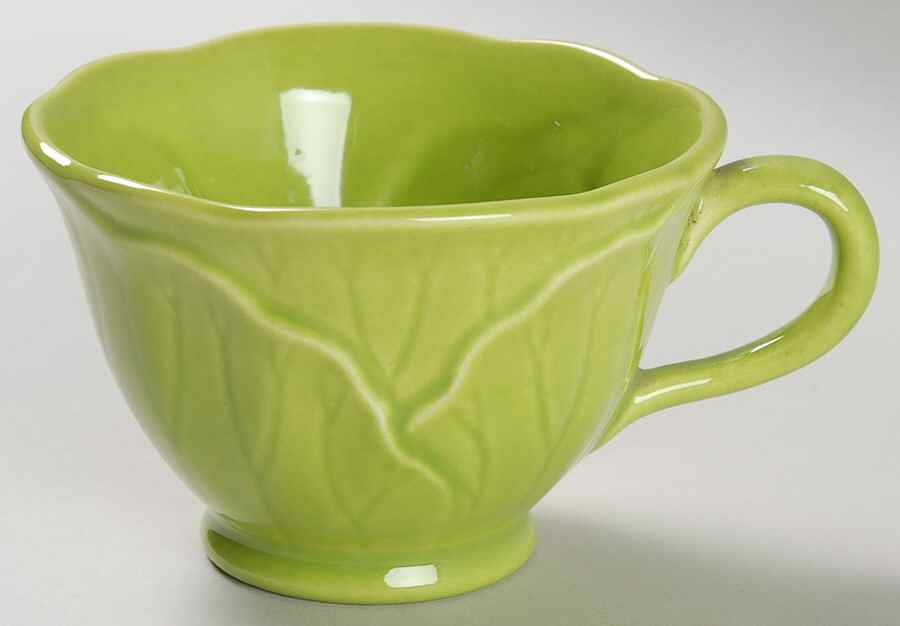 Lotus Lime Green Footed Cup by Metlox - Poppytrail - Vernon-1
