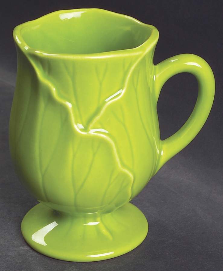 Lotus Lime Green Mug by Metlox - Poppytrail - Vernon-1