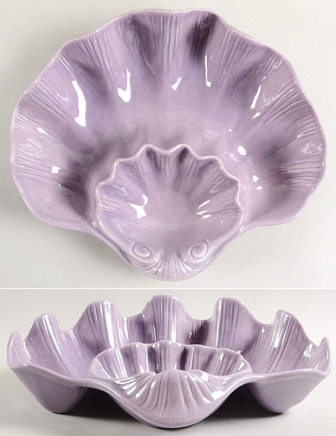 Lotus Lilac 1 Piece Chip & Dip by Metlox - Poppytrail - Vernon-1