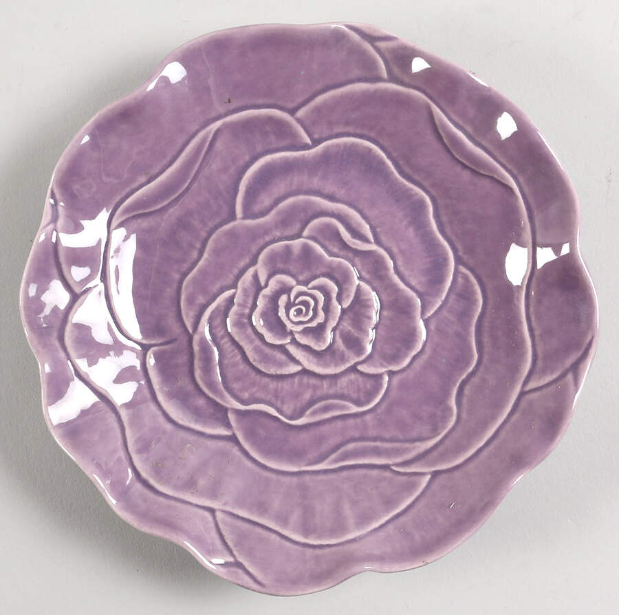 Lotus Lilac Accent Salad Plate by Metlox - Poppytrail - Vernon-1