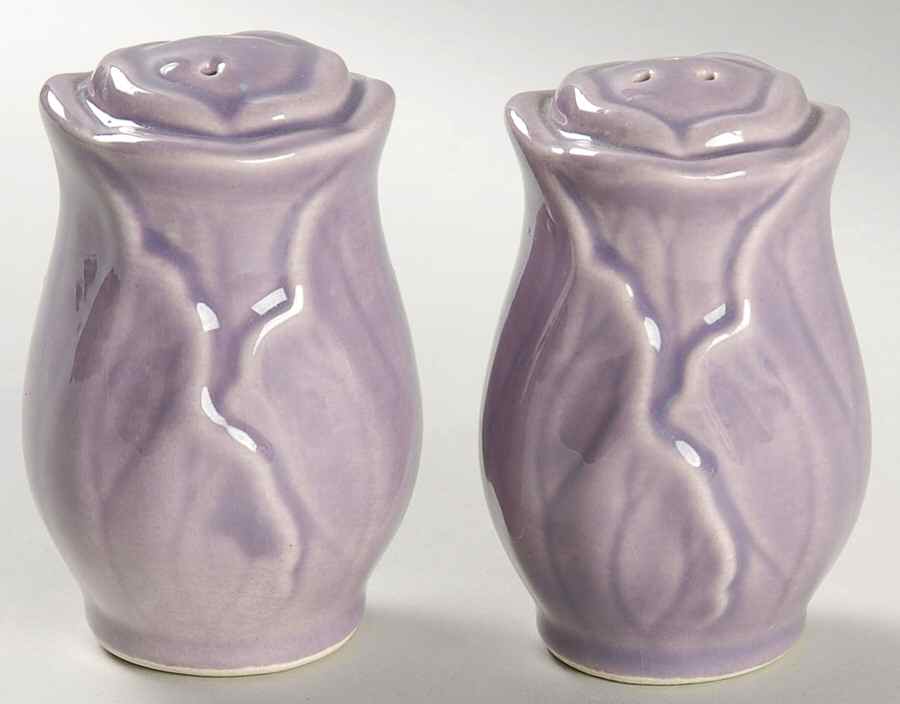 Lotus Lilac Salt & Pepper Set by Metlox - Poppytrail - Vernon-1