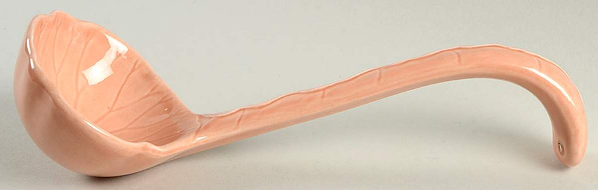 Lotus Peach Apricot Tureen Ladle by Metlox - Poppytrail - Vernon-1