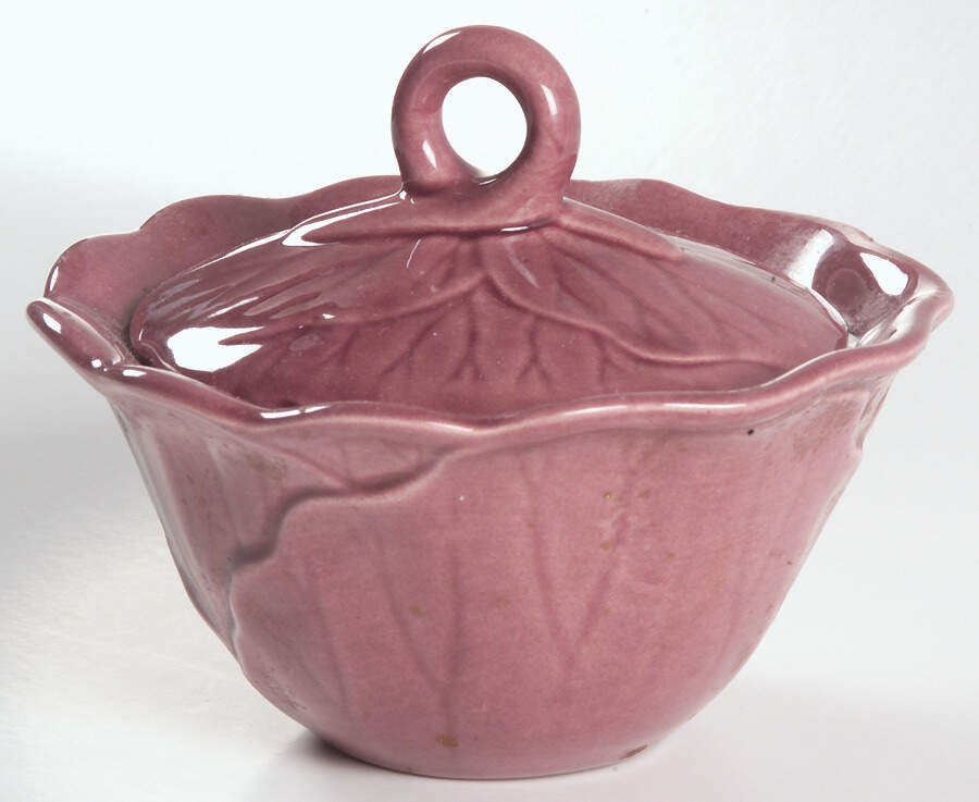 Lotus Plum Sugar Bowl & Lid by Metlox - Poppytrail - Vernon-1