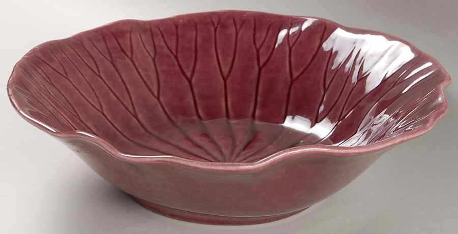 Lotus Plum 11" Round Vegetable Bowl by Metlox - Poppytrail - Vernon-1