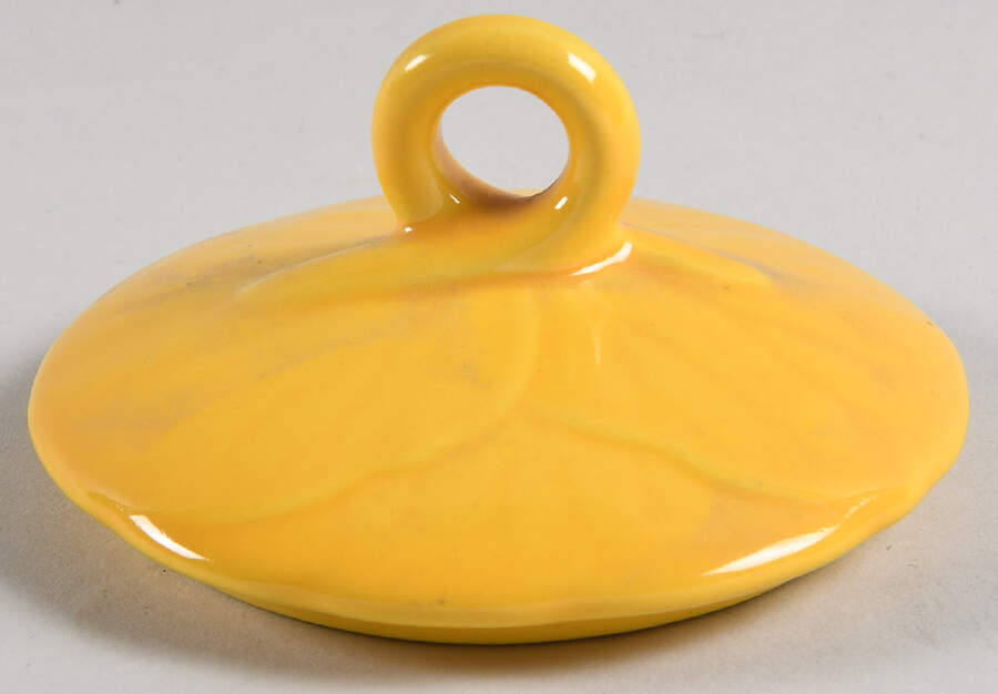 Lotus Light Pumpkin Lid for Sugar Bowl by Metlox - Poppytrail - Vernon-1