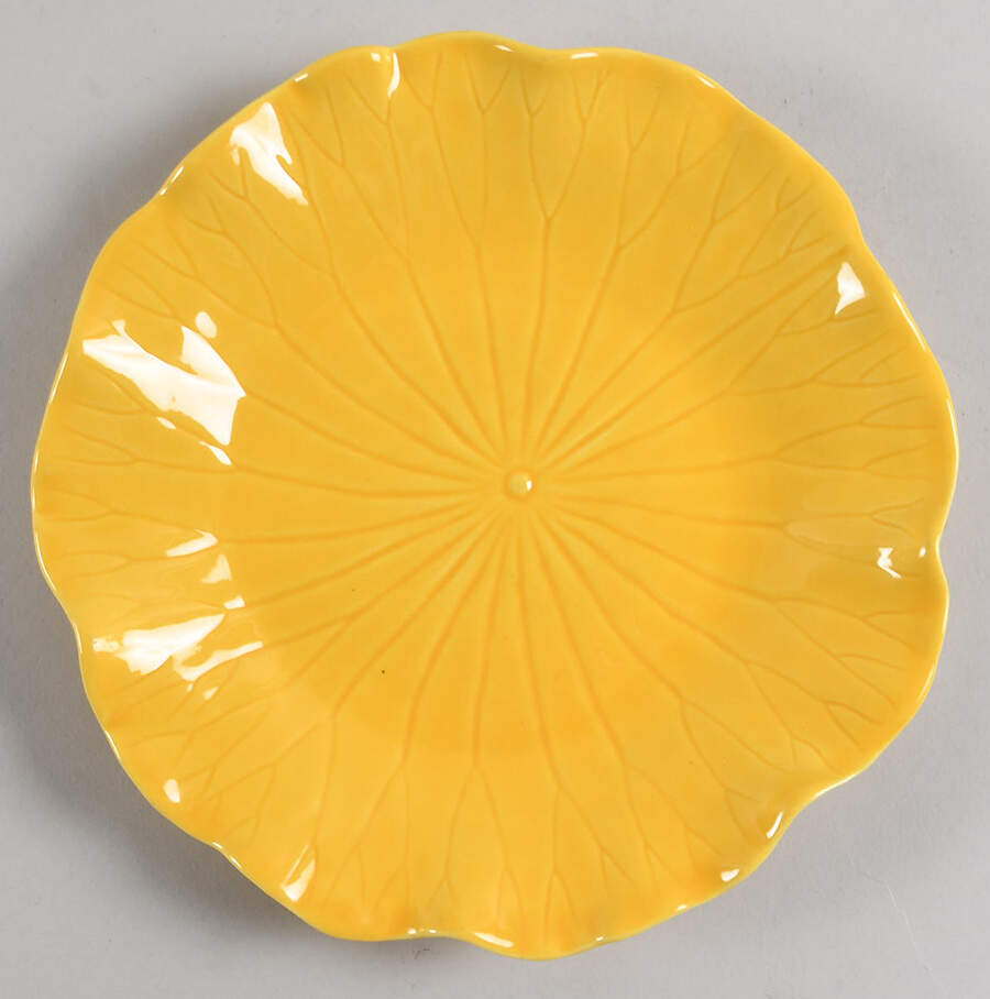 Lotus Light Pumpkin Salad Plate by Metlox - Poppytrail - Vernon-1