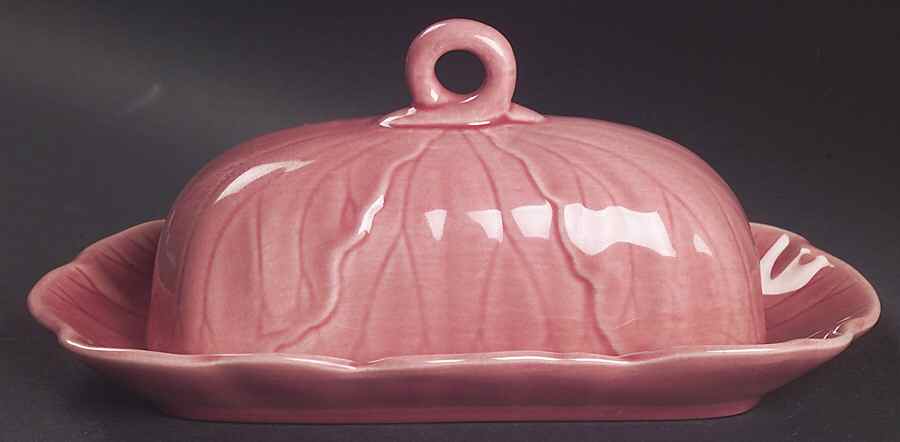Lotus Rose 1/4 Lb Covered Butter by Metlox - Poppytrail - Vernon-1