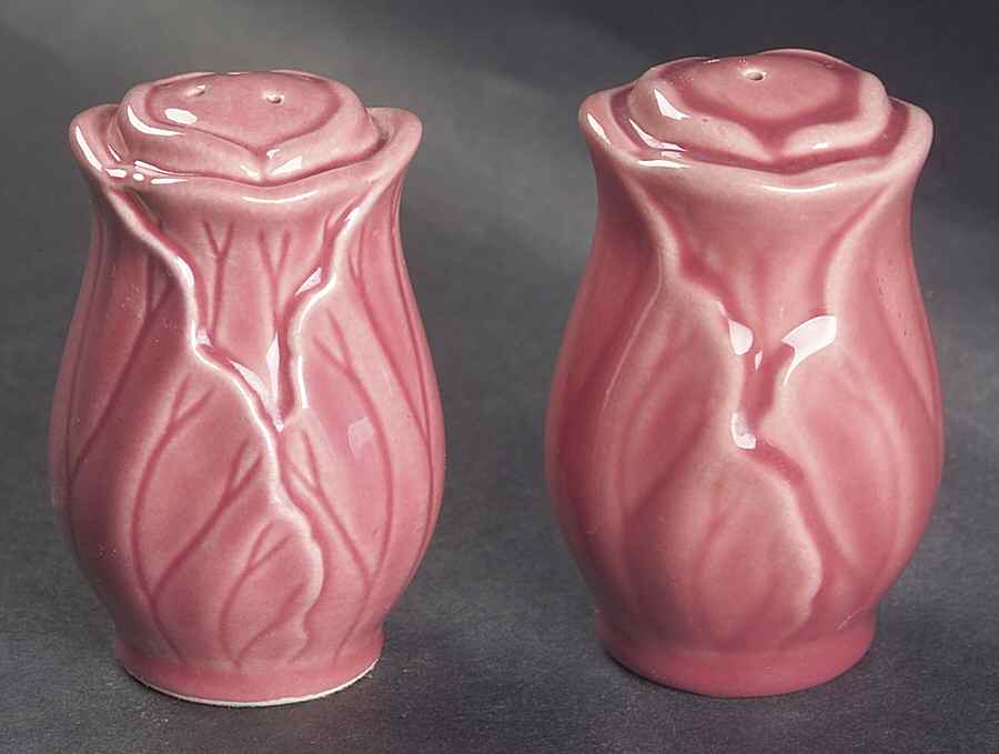 Lotus Rose Salt & Pepper Set by Metlox - Poppytrail - Vernon-1