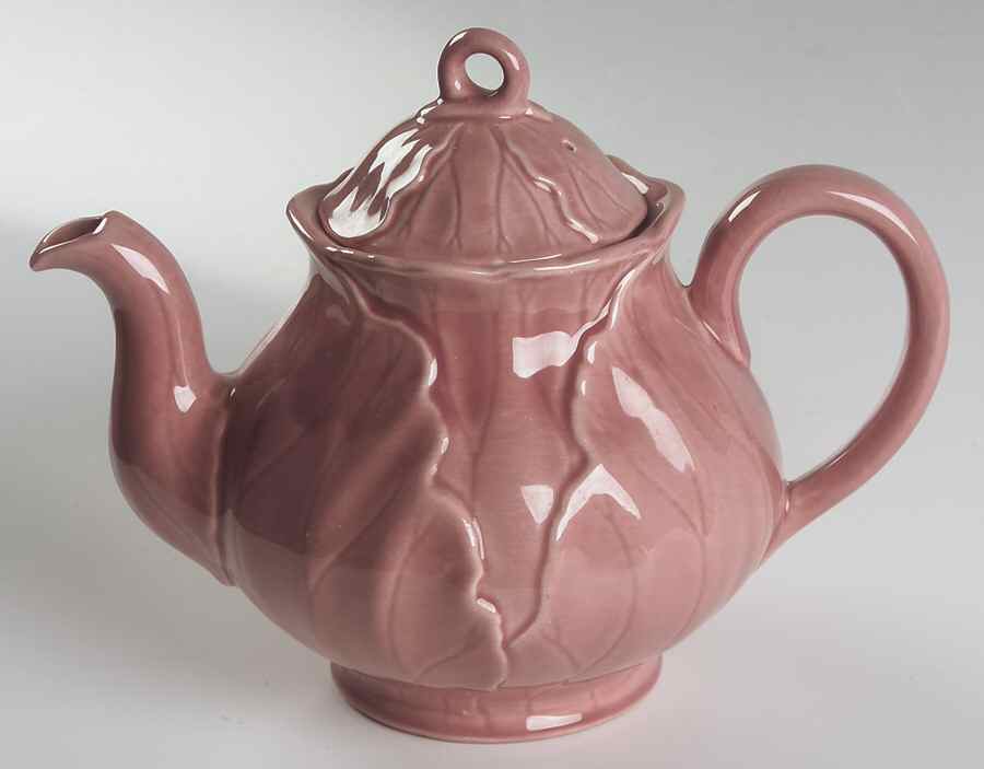Lotus Rose Teapot & Lid by Metlox - Poppytrail - Vernon-1