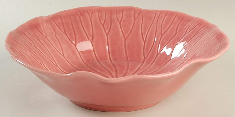 Lotus Rose 10" Round Vegetable Bowl by Metlox - Poppytrail - Vernon-1