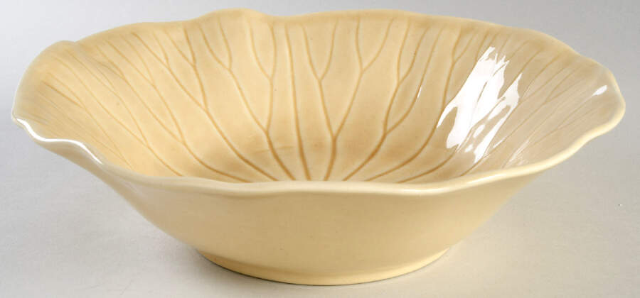 Lotus Sand 10" Round Vegetable Bowl by Metlox - Poppytrail - Vernon-1