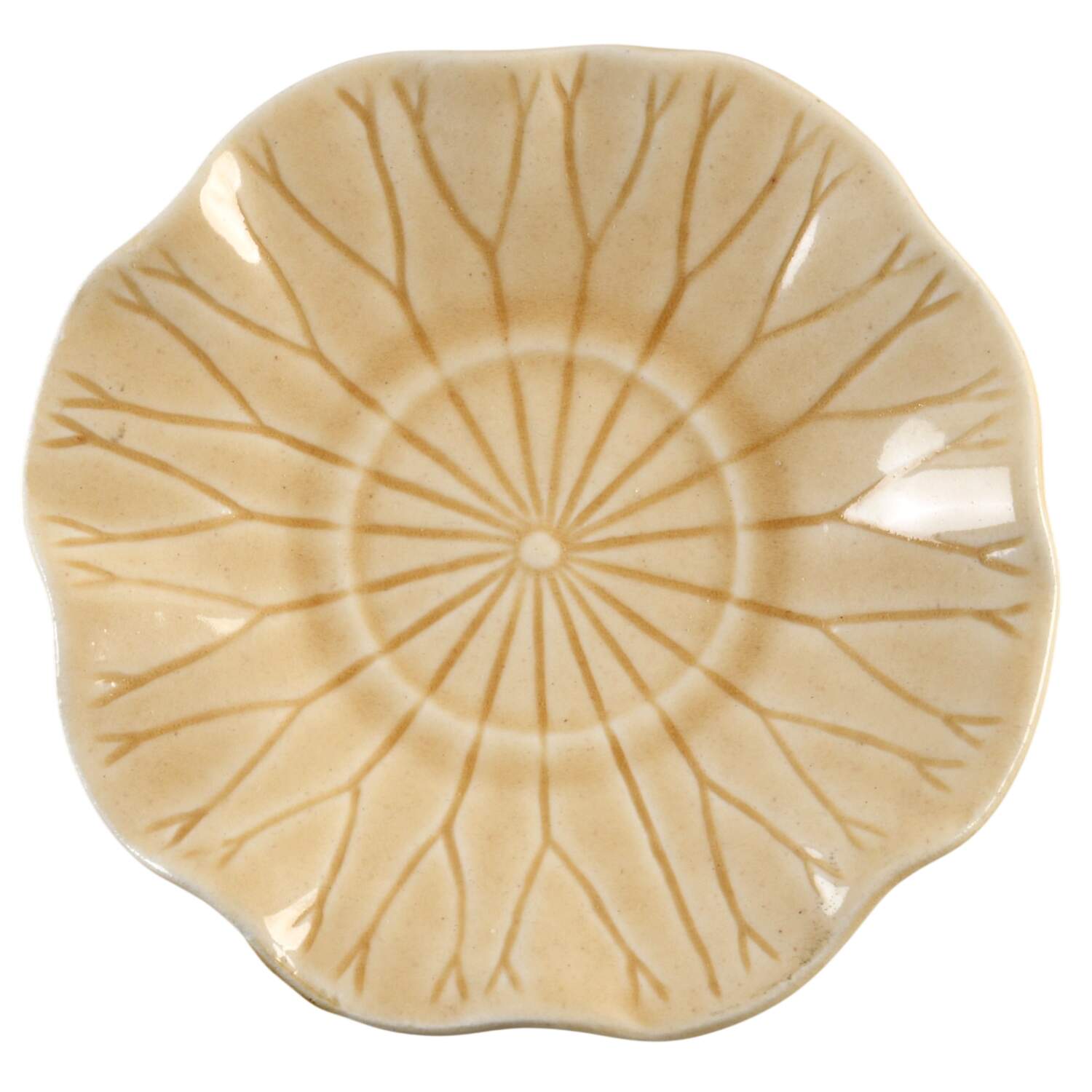 Lotus Sand Saucer for Demitasse Cup by Metlox - Poppytrail - Vernon-1