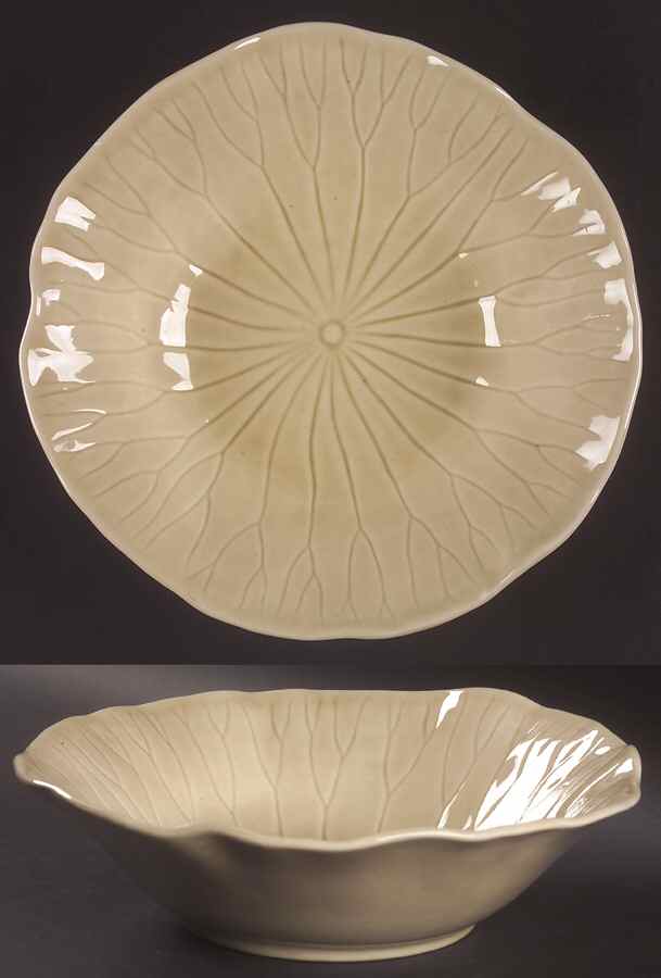 Lotus Sand 11" Round Vegetable Bowl by Metlox - Poppytrail - Vernon-1
