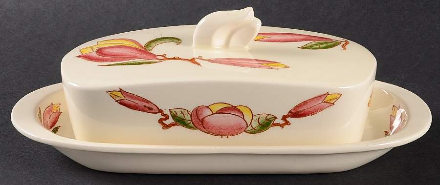 Lotus (Vernon) 1/4 Lb Covered Butter by Metlox - Poppytrail - Vernon-1
