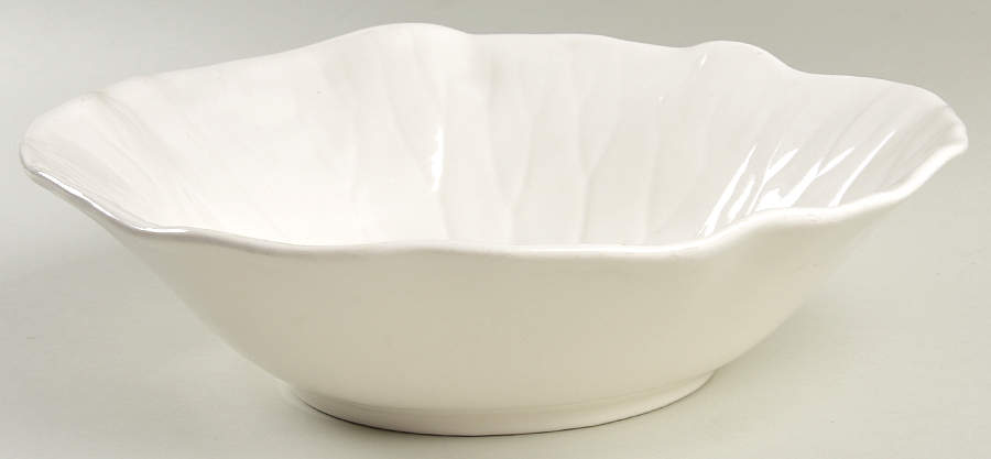 Lotus White 10" Round Vegetable Bowl by Metlox - Poppytrail - Vernon-1