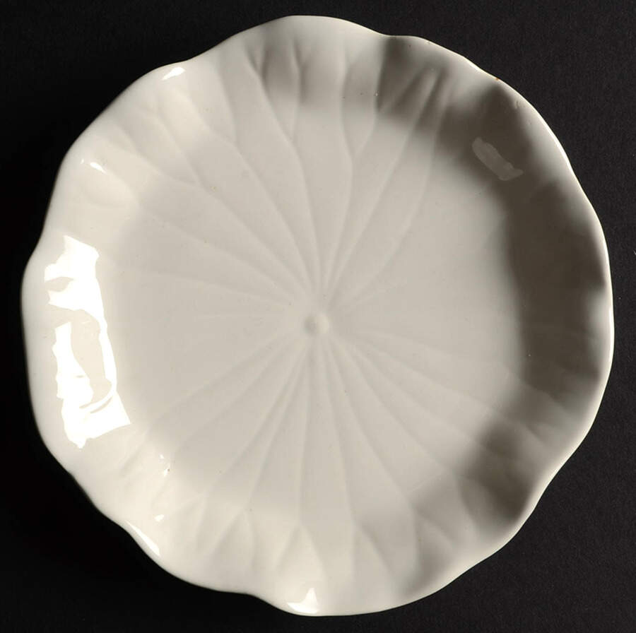 Lotus White Bread & Butter Plate by Metlox - Poppytrail - Vernon-1