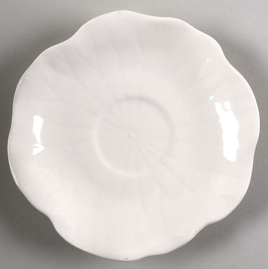 Lotus White Saucer by Metlox - Poppytrail - Vernon-1