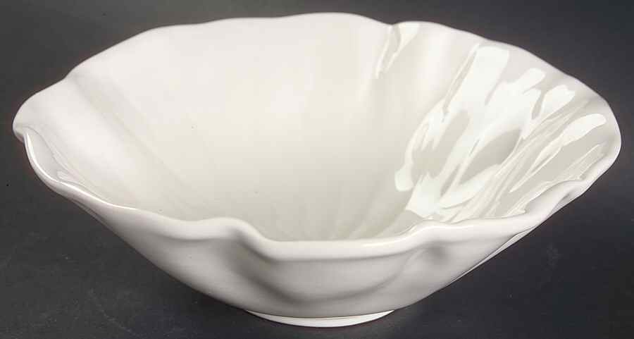 Lotus White Coupe Cereal Bowl by Metlox - Poppytrail - Vernon-1