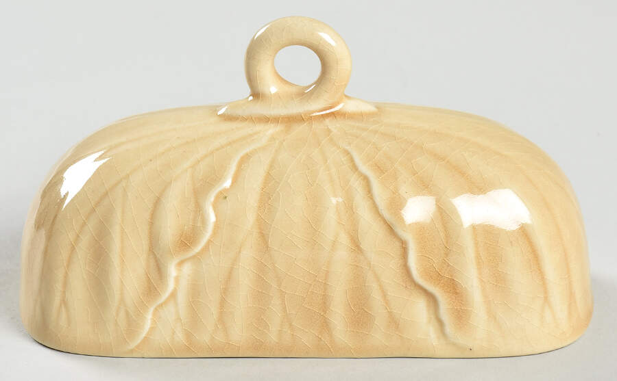 Lotus Wheat Lid for 1/4 Lb Butter by Metlox - Poppytrail - Vernon-1