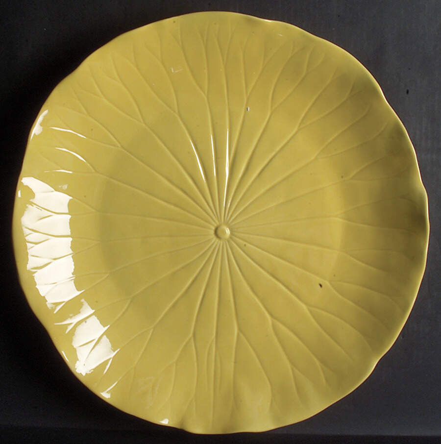 Lotus Bright Yellow 17" Chop Plate (Round Platter) by Metlox - Poppytrail - Vernon-1