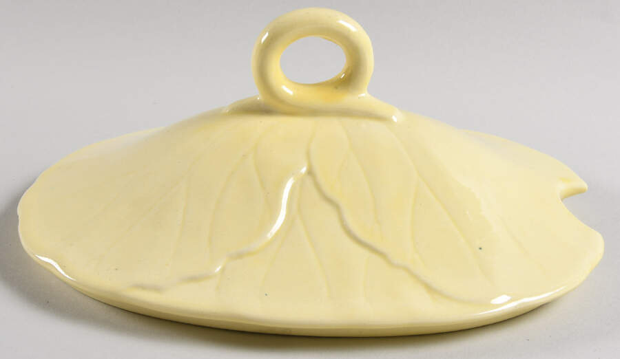 Lotus Canary Yellow (Light) Lid for Tureen by Metlox - Poppytrail - Vernon-1