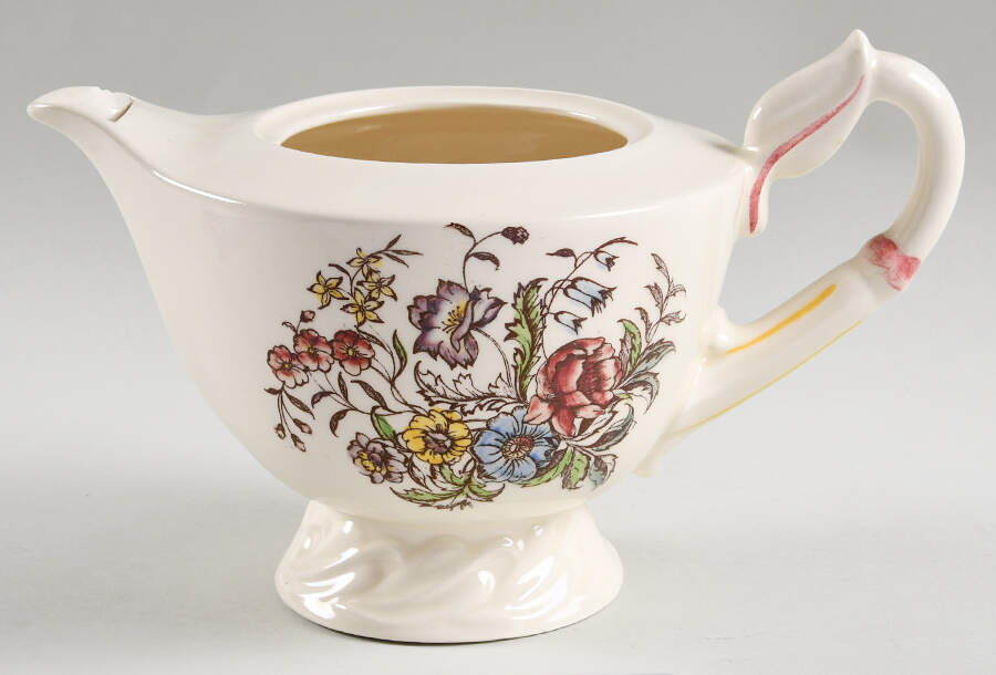 May Flower Teapot No Lid by Metlox - Poppytrail - Vernon-1