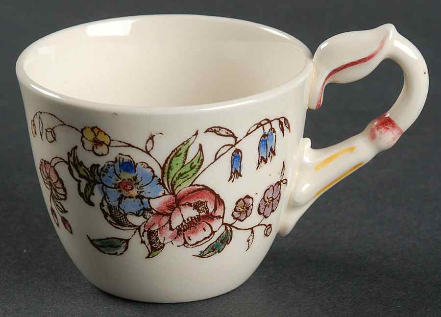 May Flower Flat Demitasse Cup by Metlox - Poppytrail - Vernon-1