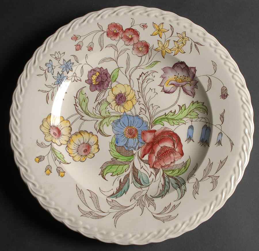 May Flower 13" Chop Plate (Round Platter) by Metlox - Poppytrail - Vernon-1