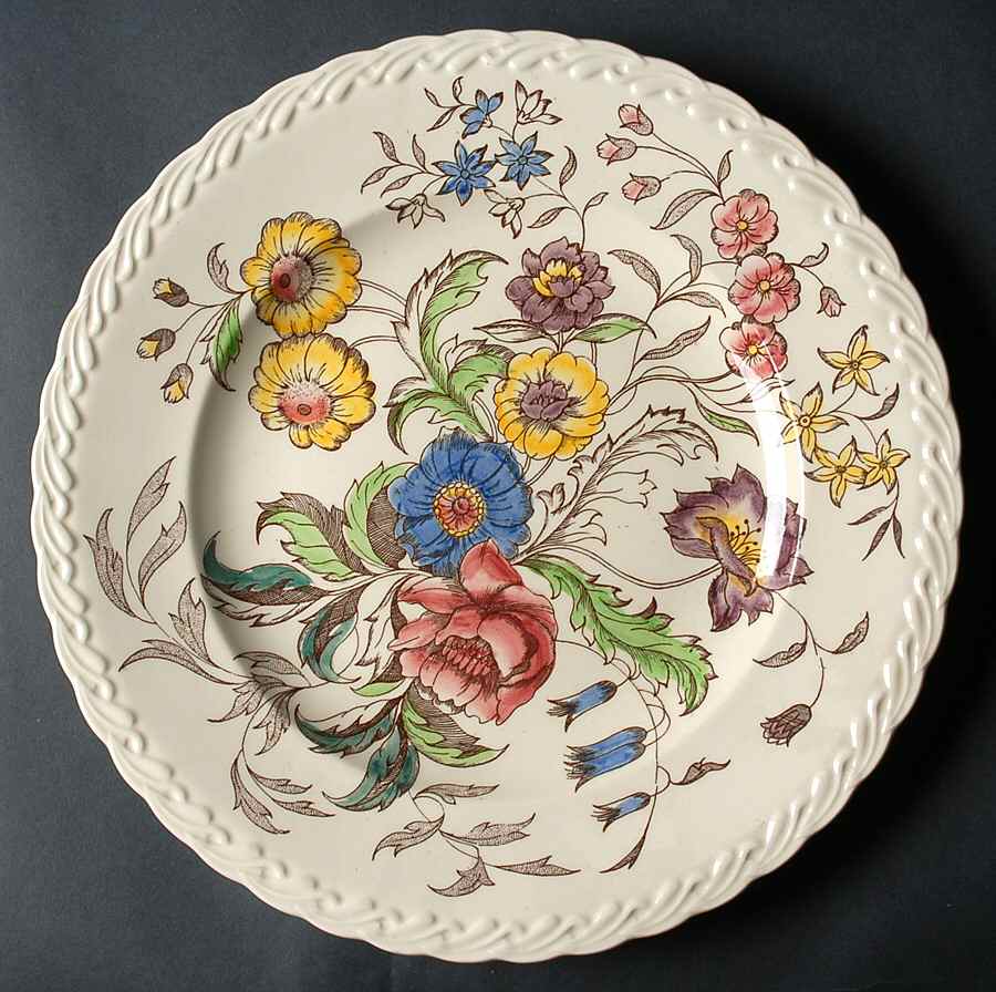 May Flower 12" Chop Plate (Round Platter) by Metlox - Poppytrail - Vernon-1