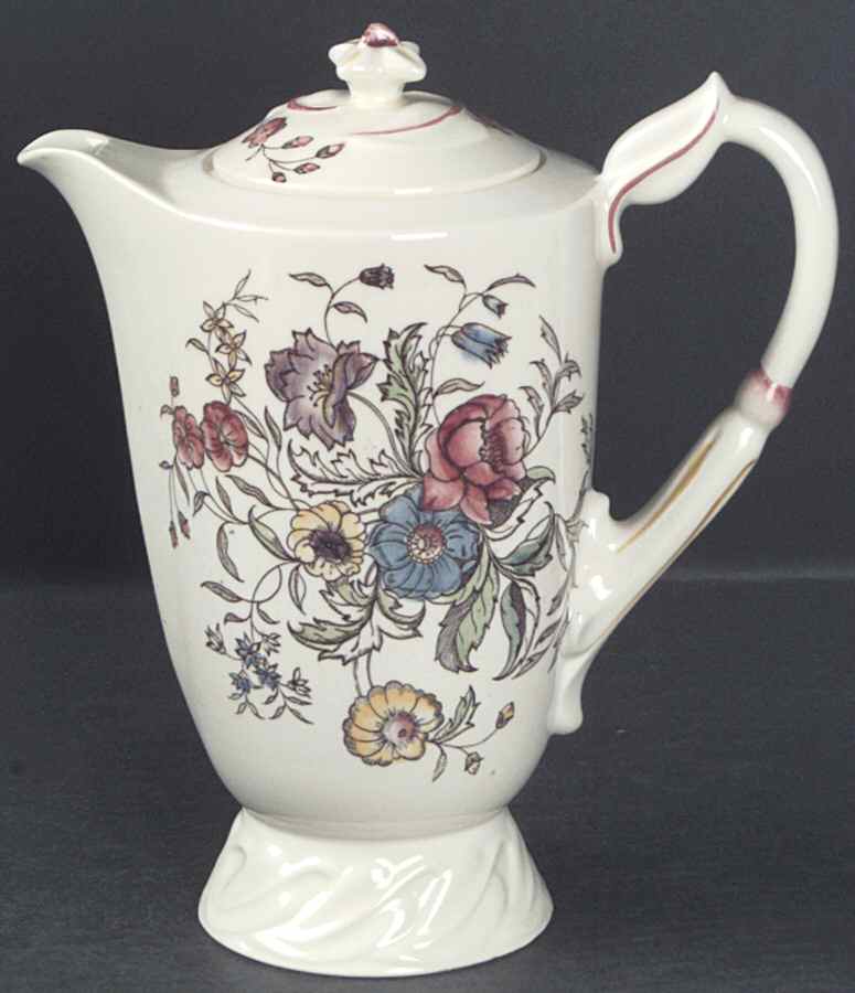 May Flower Coffee Pot & Lid by Metlox - Poppytrail - Vernon-1