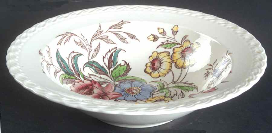 May Flower 9" Round Vegetable Bowl by Metlox - Poppytrail - Vernon-1