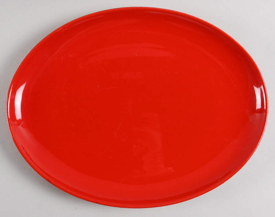Mardi Gras 13" Oval Serving Platter by Metlox - Poppytrail - Vernon-1