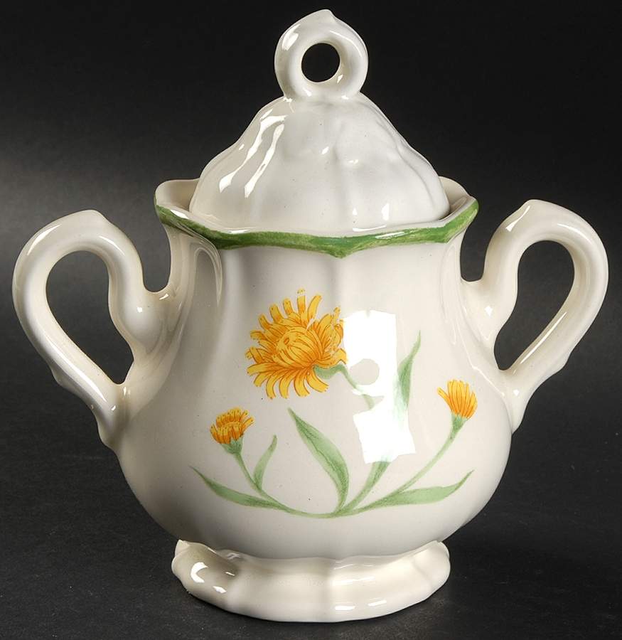 Marigold Sugar Bowl & Lid by Metlox - Poppytrail - Vernon-1